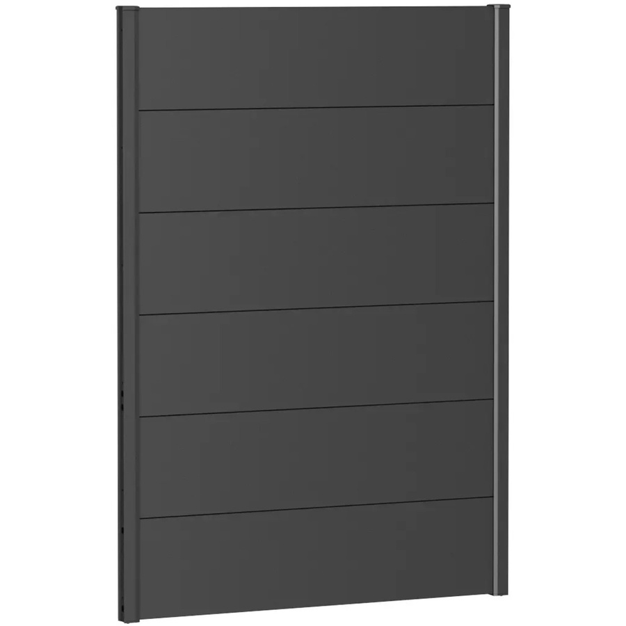 Biohort Wandpaneel Sichtschutz aus feuerverzinktem und lackiertem Stahlblech, Dunkelgrau-Metallic, B: 100 cm, H: 135 cm - Bild 2