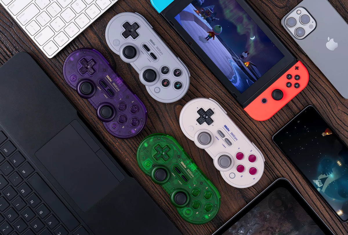 8Bitdo SN30 Pro Bluetooth Kabelloser Gaming-Controller mit Hall-Effekt in Grau für Nintendo Switch, MacOS, Android, Raspberry Pi, Windows und Steam Deck - Bild 3