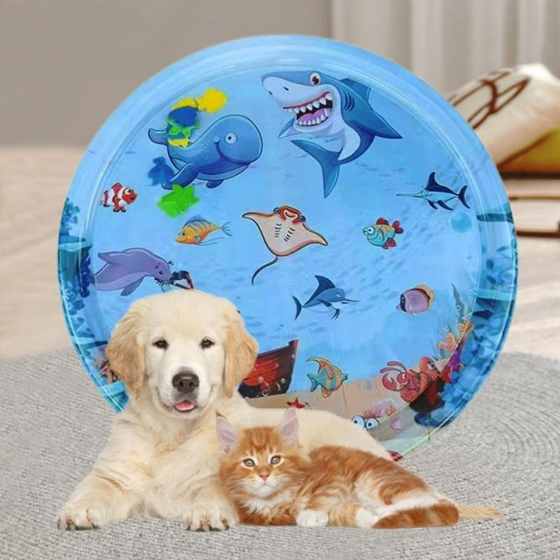 Yiran Furniture Kühlendes Haustier Wasserbett aus PVC für Hunde und Katzen, Rechteckige Sommer Matte - Bild 1