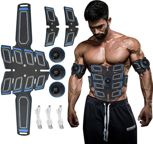 OREADEX Elektrischer Bauchmuskeltrainer USB wiederaufladbar als tragbarer Massagegürtel für dein Fitness-Training in Pink oder Schwarz - Bild 1