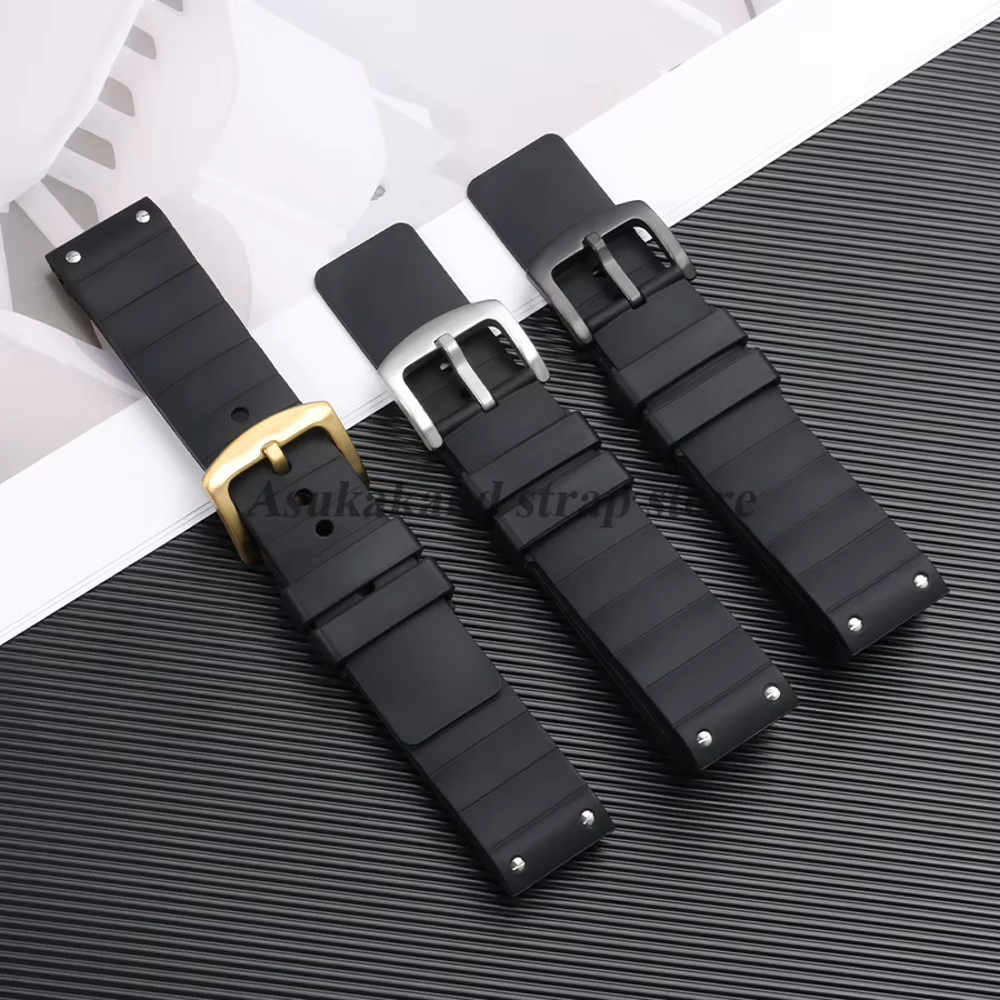 Uhrenarmband Silikon, 23 mm, Schwarz, Herren - Bild 4