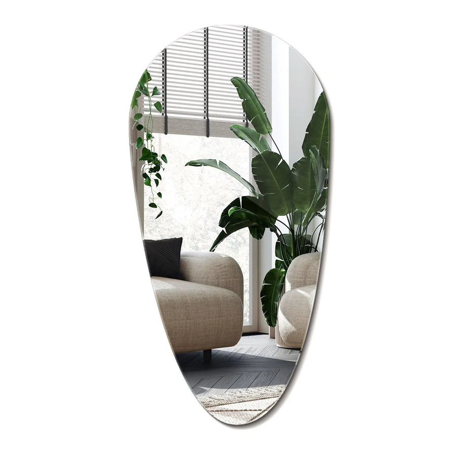 Wallfluent Spiegel in organischer Klecksform ohne Rahmen, B/H: 50 x 100 cm - Bild 2