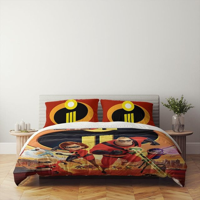 Flylo Bettwäsche Set Die Unglaublichen 2 für Kinder, Motiv Grafik, Mehrfarbig, B/H: 140 x 200 cm - Bild 1