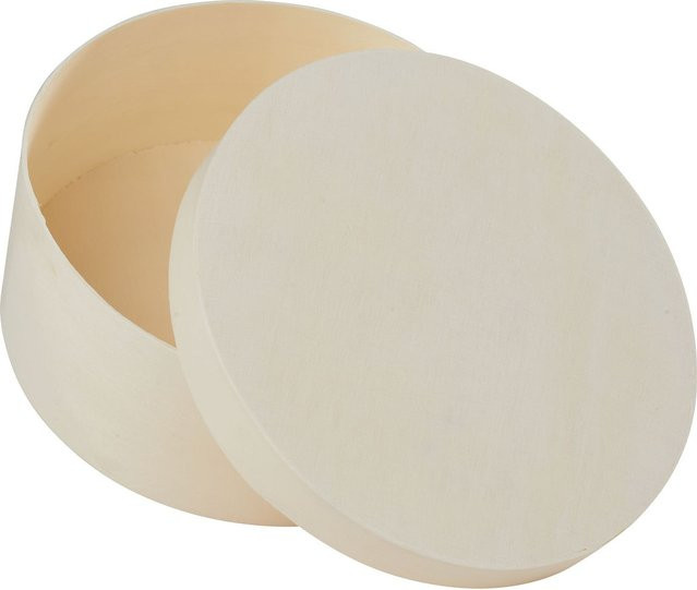 VBS Spanschachtel Rund aus Holz in Beige mit Ø 12 cm - Bild 1