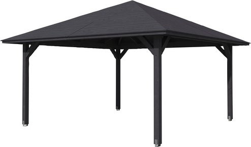 SKANHOLZ Pavillon Cannes 3 aus Fichtenholz mit Zeltdach in Grau, B/H/T: 504 x 344 x 504 cm - Bild 1