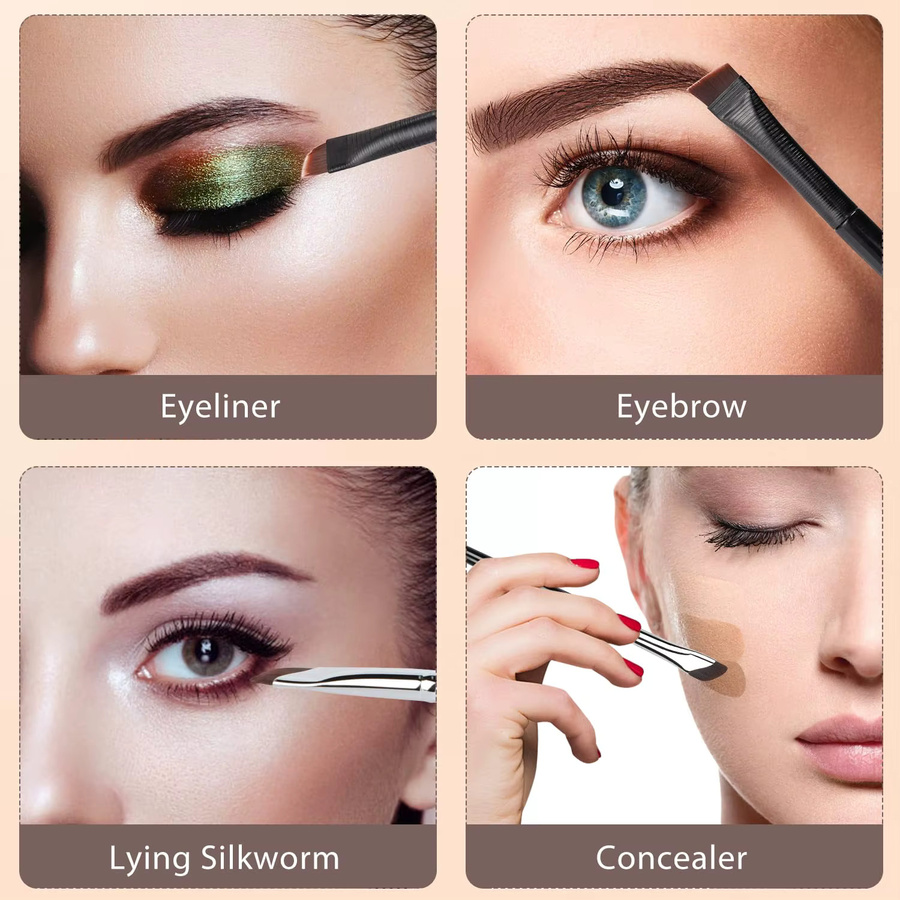 Etercycle Eyeliner-Pinsel-Set, 5-teilig, fein abgewinkelt & ultra-dünn schräg abgeschrägt - Bild 4