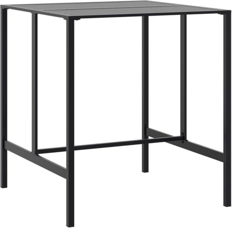 Vidaxl Bartisch aus pulverbeschichtetem Stahl in Schwarz, minimalistisches Design, B/T/H: 100 x 100 x 110 cm - Bild 1