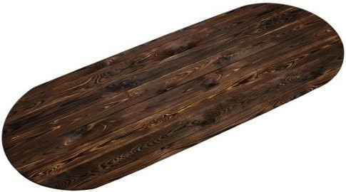 Yousheng Ovales Spannbettlaken Tischdecke mit Gummizug in Holzmaserung Optik, Wasserdicht und Pflegeleicht, Farbe: Braun, B x L: 90 x 150 cm - Bild 1