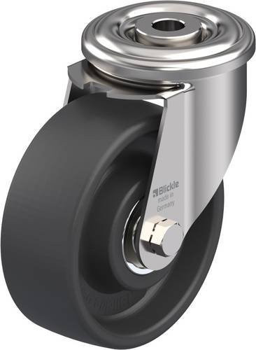 Blickle Lenkrolle LIXR-POHI 102HXK aus Edelstahl und Kunststoff in Grau mit 100 mm Rad-Durchmesser und 150 kg Tragfähigkeit - Bild 1