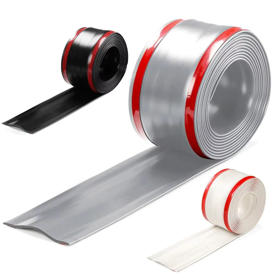 Professionelle PVC-Bodenkabelabdeckung in Weiß, 1 m Länge, universelle Kabel-Raceway-Sockel zur kabellosen Wandmontage ohne Bohren - Bild 1