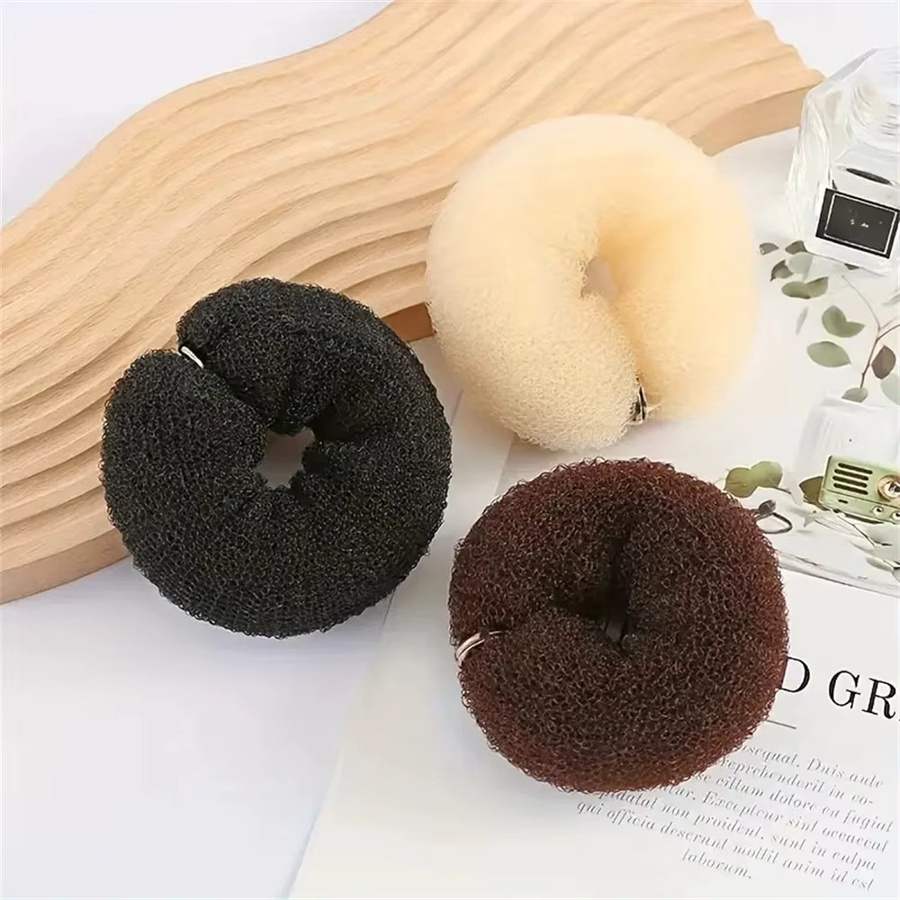 Haarknoten Maker Donut Styling Schwamm, Schwarz, Damen - Bild 3