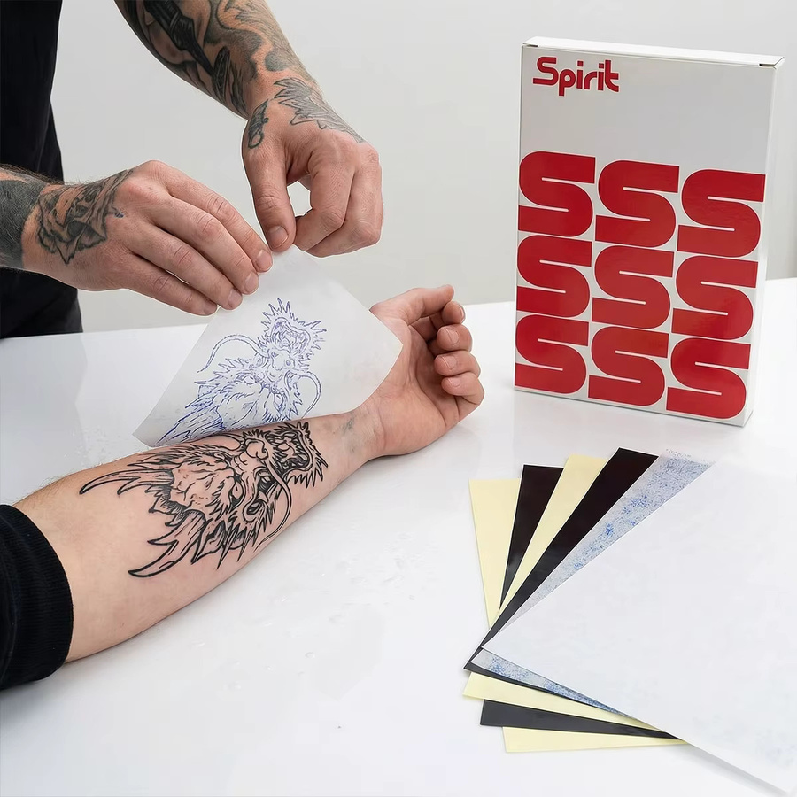 Spirit Tattoo-Transferpapier A4 für professionelle Freihand-Tattoo-Transfermaschinen, 100 Stück - Bild 2