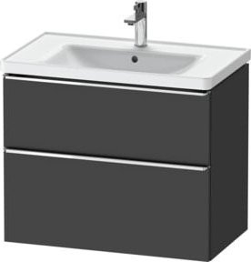 Duravit Waschtischunterschrank D-Neo in Grau Matt mit 1 Tür und 1 Auszug, Wandmontage, B: 78,4 cm, T: 45,2 cm, H: 62,5 cm - Bild 1