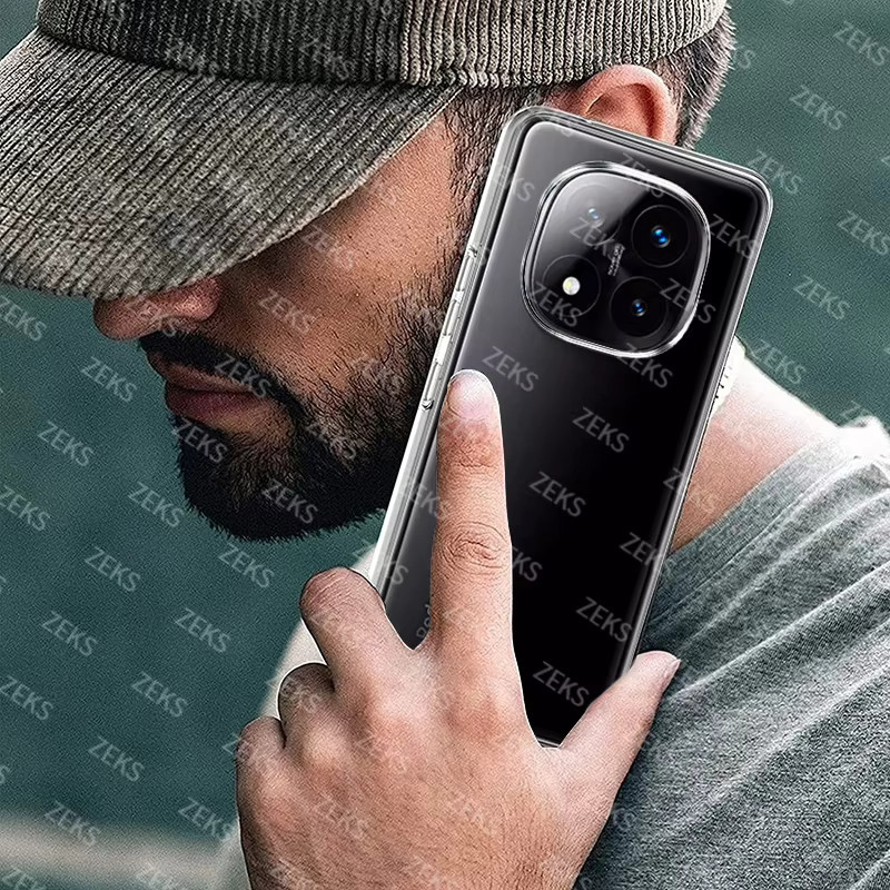 Stoßfeste 360 Full Body Schutzhülle für Xiaomi Redmi Note 14 Pro+ und Redmi Note 14 Pro 5G in Transparent, Dual Layer Hybrid Silikon und PC - Bild 6
