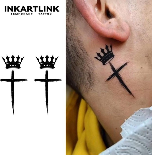 Crown Temporäres Tattoo, wasserfester semi-permanenter Aufkleber - Bild 1