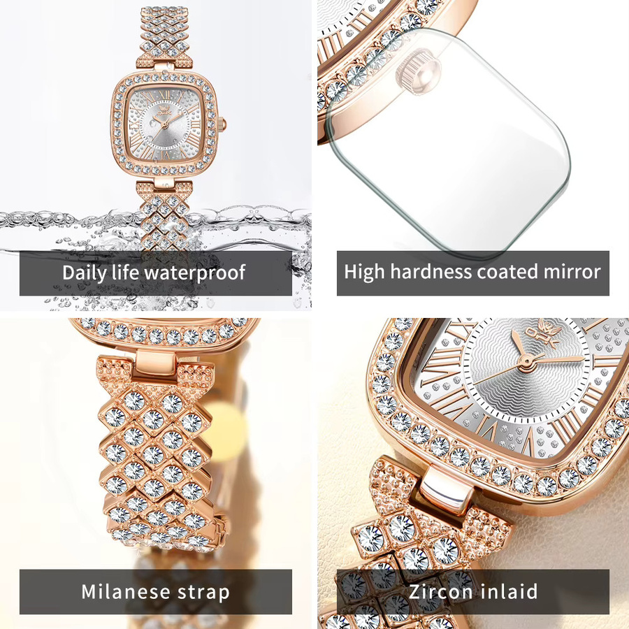 OPK Armbanduhr, Diamant, Quarz, Edelstahl, Roségold, Damen - Bild 4