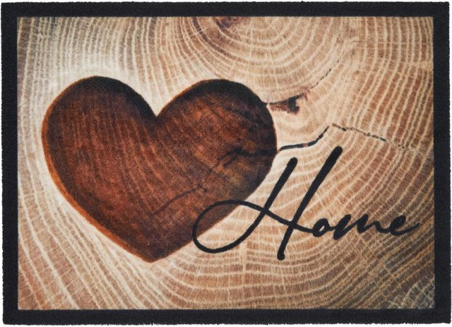 Modern Living Fußmatte Love Home Wood in Braun, B/B: 50 x 70 cm - Bild 1