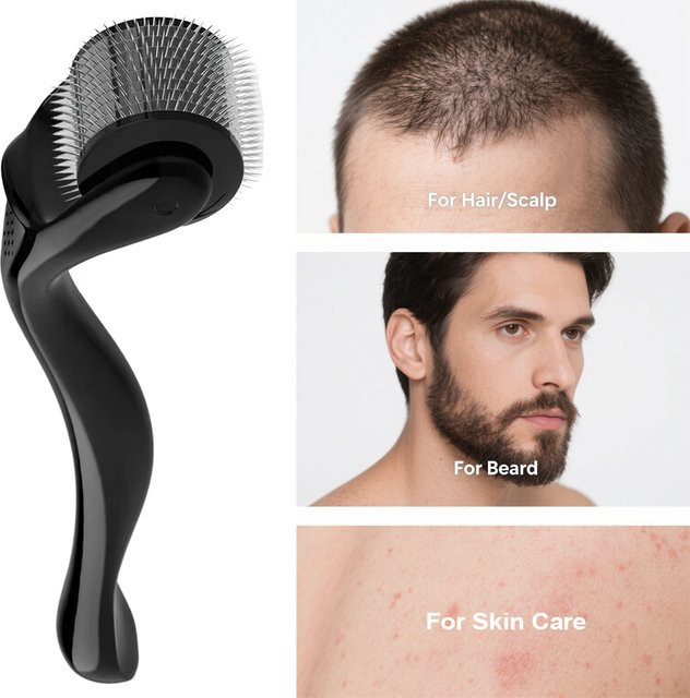 Raiuleko Derma Roller, Titan 540 Mikronadeln, Unisex, Gesicht und Haare - Bild 1