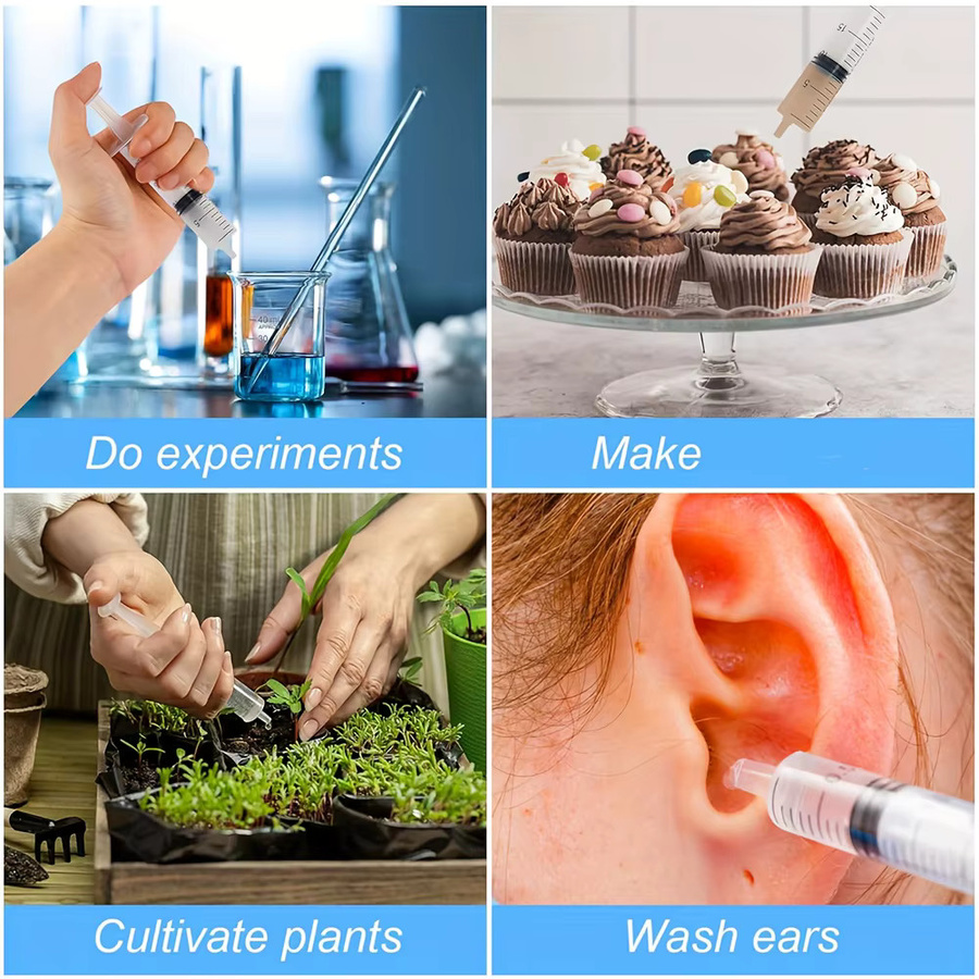 Flüssigkeitsmessspritze aus transparentem Kunststoff mit 20 ml Volumen für Harz, Bastelarbeiten, Labore oder Tierfütterung - Bild 3