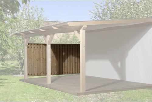 WEKA Seitenwand aus Holz in Natur-Beige - Bild 1