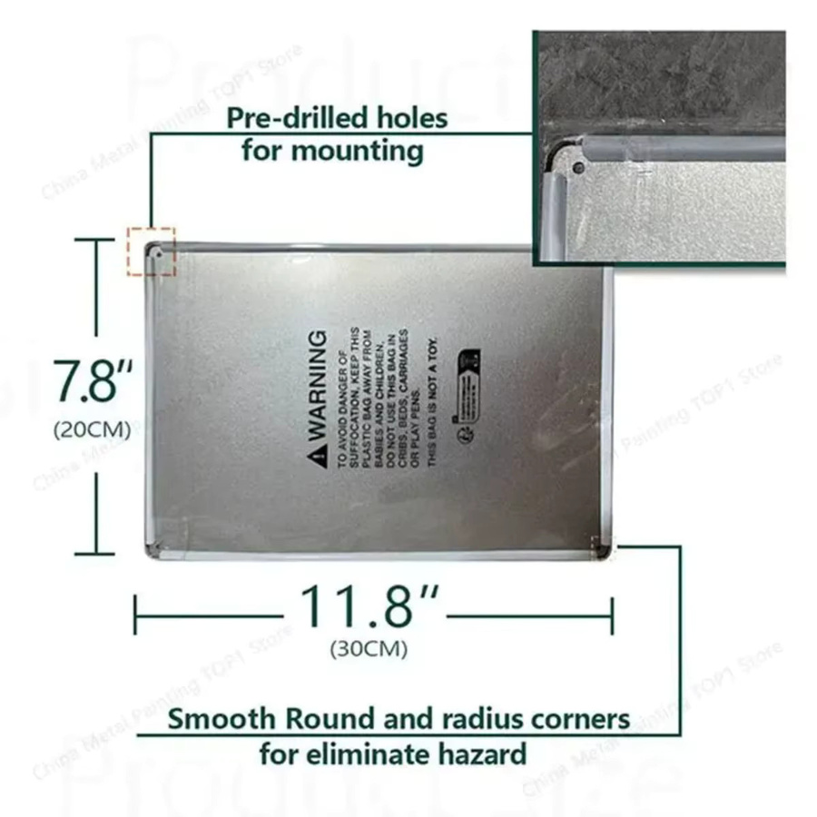 Pietro Beretta Vintage Metallschild für CO2 Luftpistolen und Luftgewehre in Silber, rechteckige Wandtafel zur Dekoration - Bild 1