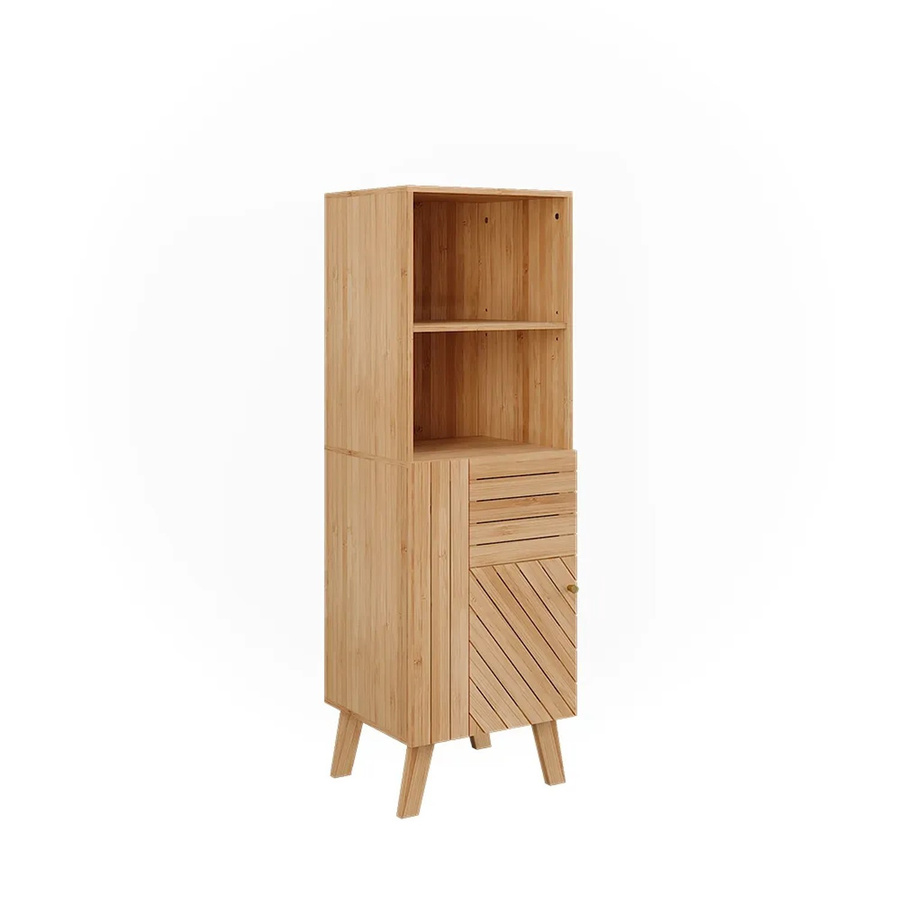 Vicco Midischrank Lucie Bambus in Beige und Gelb, B/T/H: 40 x 36 x 124 cm - Bild 2