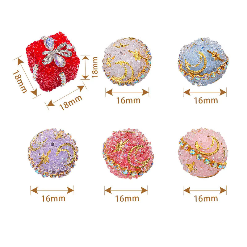 SMI Fine Distanzperlen, Strass-Kugelperlen, 16 mm, Unisex - Bild 1
