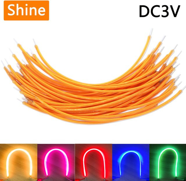 DT&ZM Flexible LED Filament COB Diode für dekorative Edison Glühbirnen, DC 3V, Silikon - Bild 1
