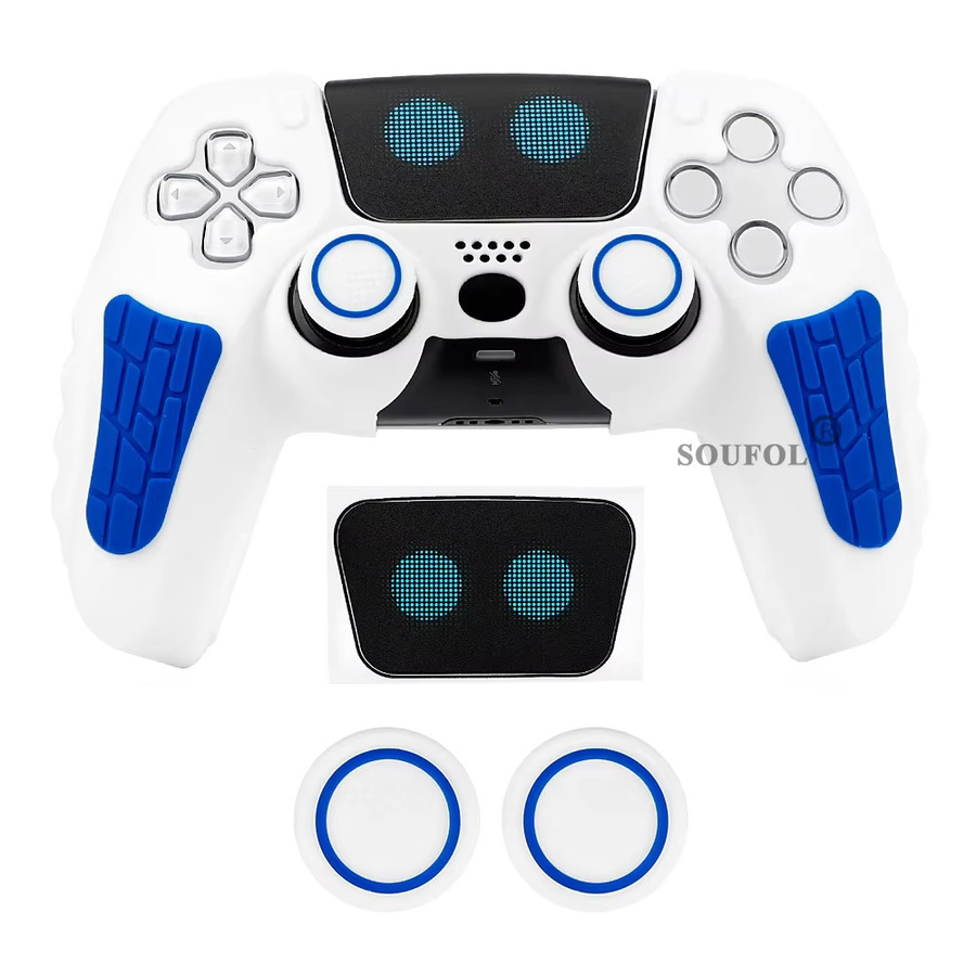 MBCHIPSTAR Anti-Slip Silikon Schutzhülle und Thumbstick-Grips für PS5 Controller in Schwarz - Bild 3