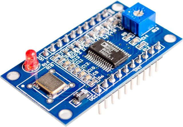 DDS Signalgenerator Modul AD9850 Entwicklungsplatine für 0-70MHz und 0-40MHz mit 2 Sinus- und 2 Rechteckwellen in Blau - Bild 1
