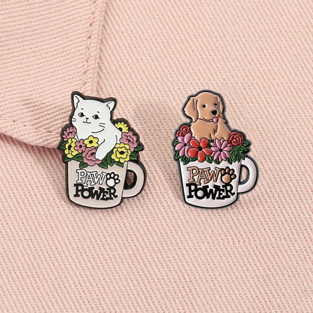 Paw Power Brosche Emaille, Bunt, Unisex - Bild 1