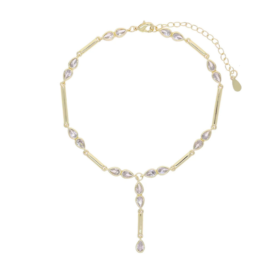 Fußkettchen Gold, Zirkonia, Damen - Bild 2