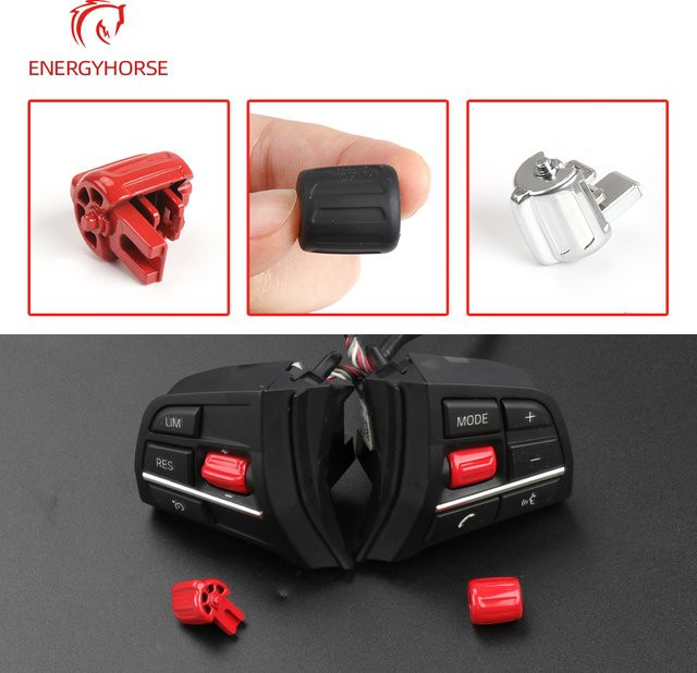 BMW Sportlenkrad Bedienknöpfe in Schwarz für F30 F10 F11 F12 F13 F01 F02 M Sport X1 X2 X3 X4 X5 X6 F15 F16 F25 - Bild 1