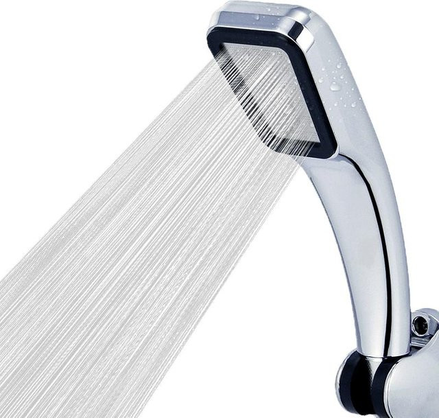 NATAWA Quadratischer Duschkopf in Silber mit 300 Löchern, Wassersparende Regen-Sprühdüse für dein Badezimmer - Bild 1