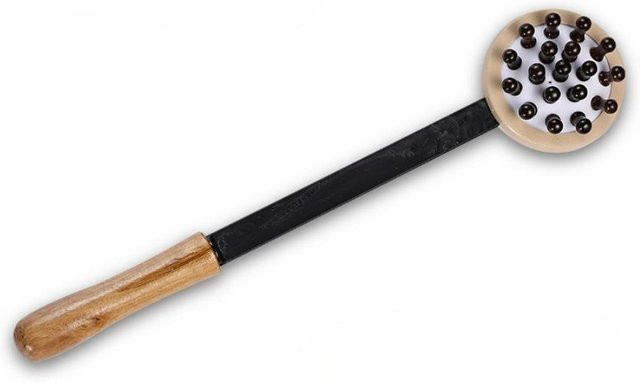 XYNN Doppelseitiger Holz-Massageklopfer, Schwarz, Unisex - Bild 1