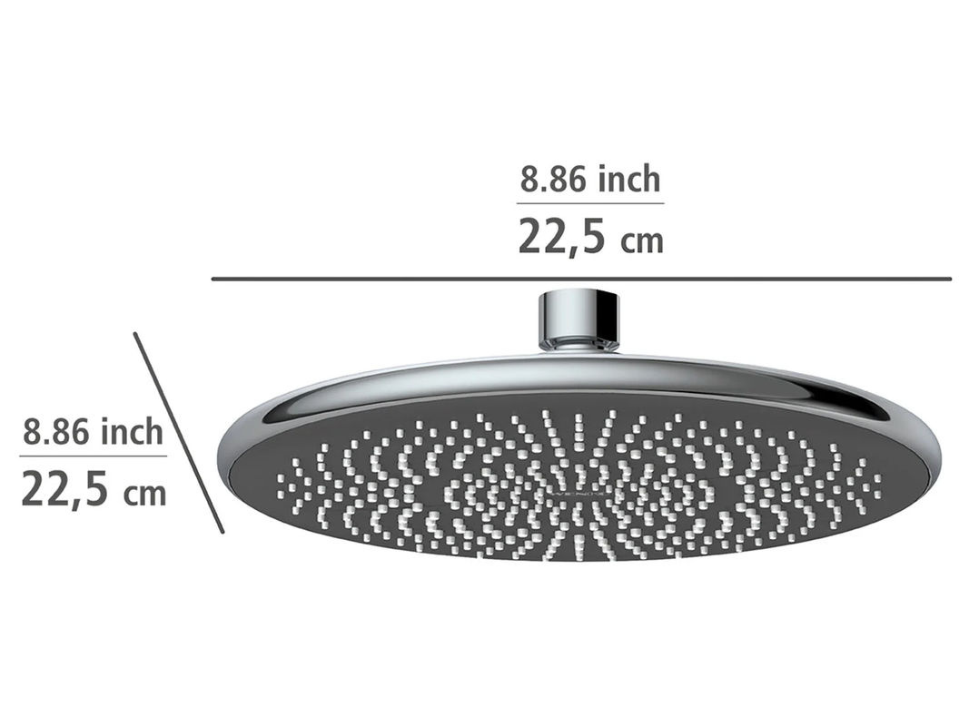 Wenko Regenduschkopf Watersaving quadratisch in Chrom, Durchmesser: 22,5 cm - Bild 2
