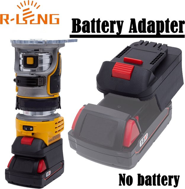 Akku-Konverter-Adapter von Milwaukee für Milwaukee 18 V Lithium Akkus auf DeWalt 18 V DCW600 Power Akku-Bohrschrauber, Schwarz - Bild 1