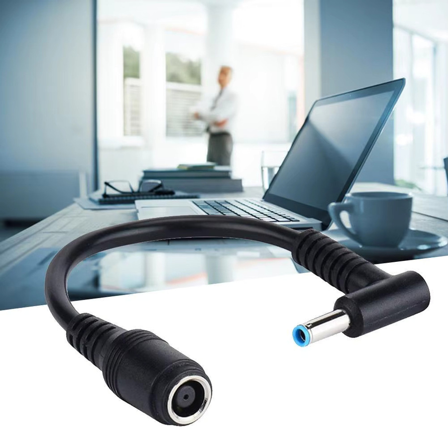 Stecker-Konverter-Adapter für HP und Dell mit 7,4 mm auf 4,5 mm Anschluss, Ersatz-Stromkabel mit Blue Tips in Blau und Schwarz - Bild 4