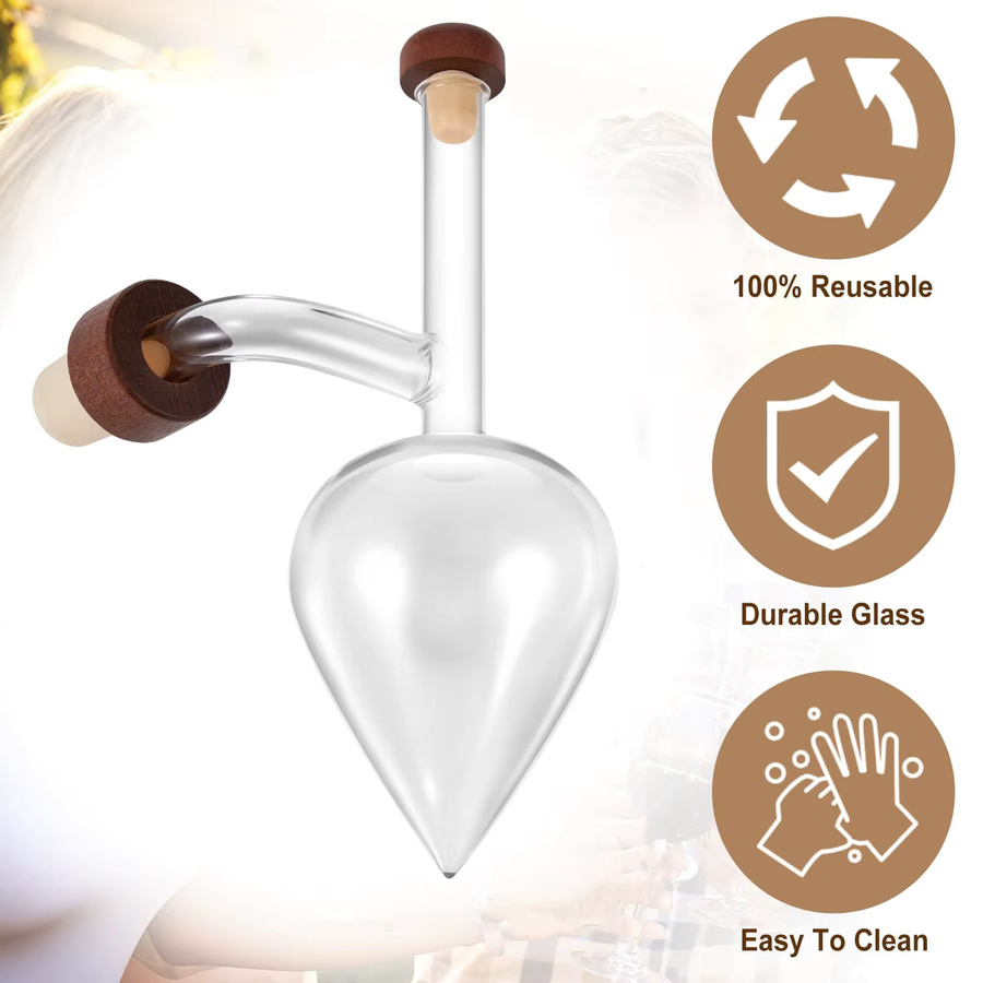 Untior Weinbelüfter und Dekanter aus Glas in Transparent, ideal für Rotwein, Weißwein, Whisky und Spirituosen - Bild 3