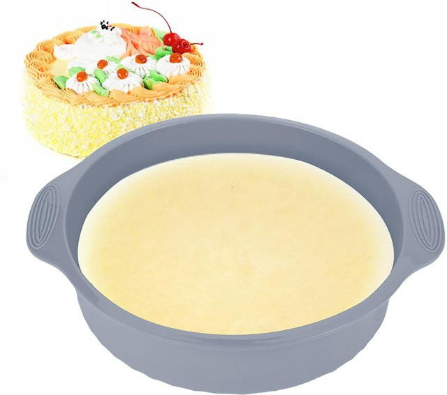 Runde Silikon-Kuchenform von Painter, 22,86 cm, Grau - Bild 1