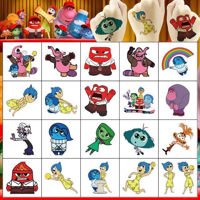 Disney Inside Out 2 Temporäre Tattoo Aufkleber, 20-teiliges Set - Bild 1