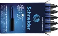 Schneider Nachfüllpatronen für Tintenroller One Change, 5er Pack, Farben: Blau, Grün, Schwarz - Bild 1