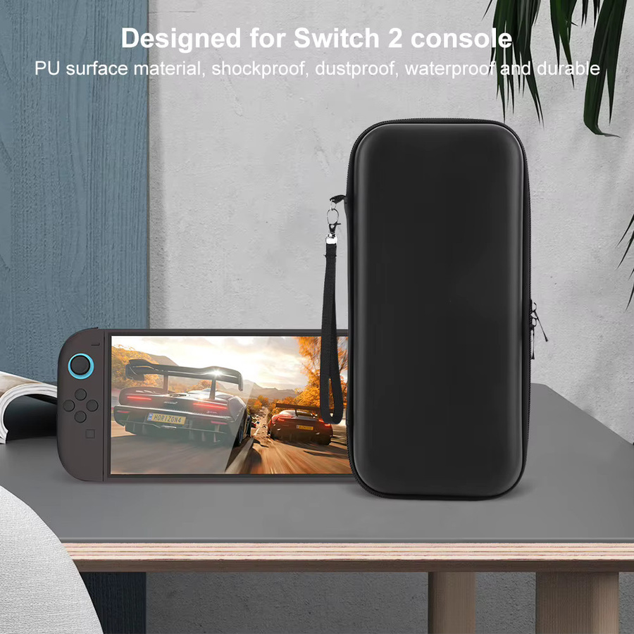 ALLOET PU-Tragetasche für Nintendo Switch 2 Organizer-Tasche, stoßfest und kratzfest mit 10 Spielkartenfächern, Farben: Blau oder Schwarz - Bild 5