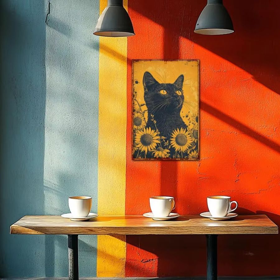 Potdemiel Proud Cat Vintage Blechschild Wanddekoration mit Katzen-Motiv, B/H: 30 x 20 cm - Bild 2