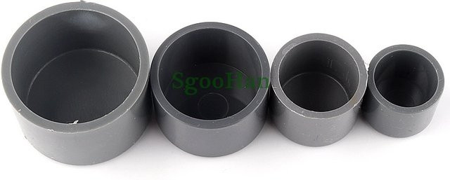 SgooHan PVC-Rohrendkappen in Grau als Adapter und Endstopfen für Bewässerungssysteme und Hydroponik-Rahmen, ID 20–50 mm - Bild 1