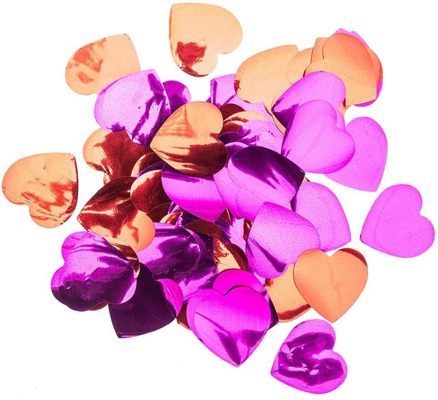 Rico Design Herz-Konfetti aus Folie in Rot und Pink, 50g - Bild 1