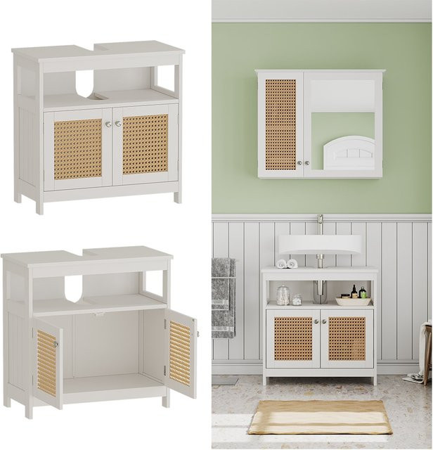 Vicco Waschtischunterschrank Rosario Weiß mit 2 Türen und Ablage, B/T/H: 60 x 60 x 80,9 cm - Bild 1