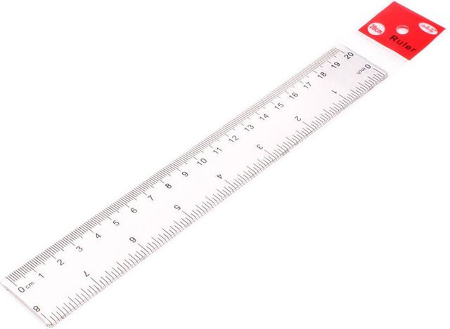 TOMTOP JMS Transparentes Kunststoff Lineal 20 cm für Schule und Unterricht - Bild 1