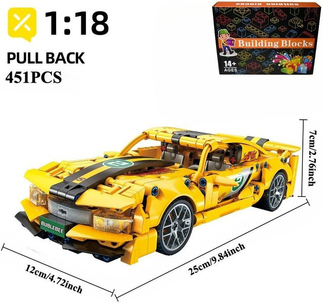 Linyi toy Vintage-Stil Auto, Gebäude, Blöcke, 1:18, ab 14 Jahren - Bild 1