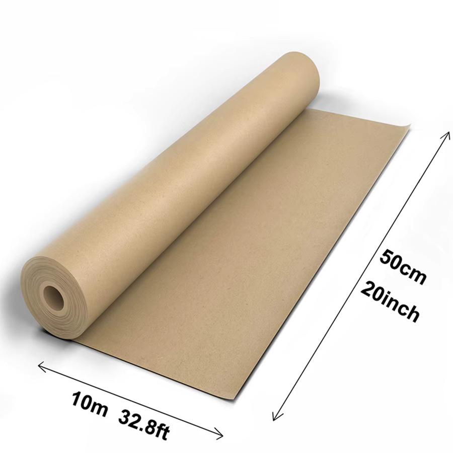 Braune Öko-Kraftpapierrolle als recycelbare Geschenkverpackung für Kunst und Handwerk - Bild 2